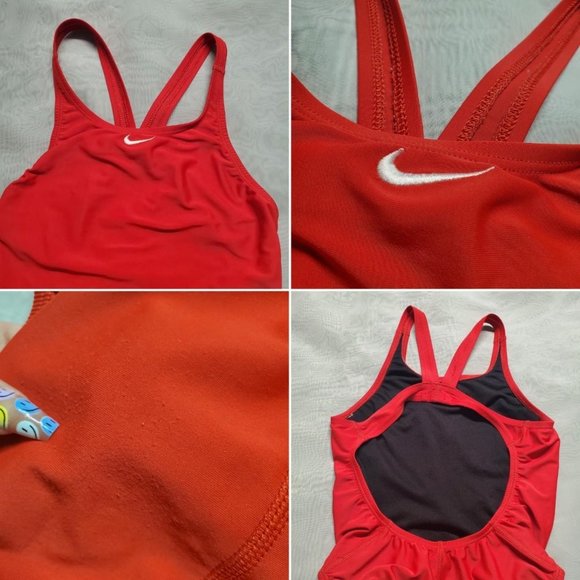 Nike Y2K Red One Piece Bathing Suit - Picture 3 of 4